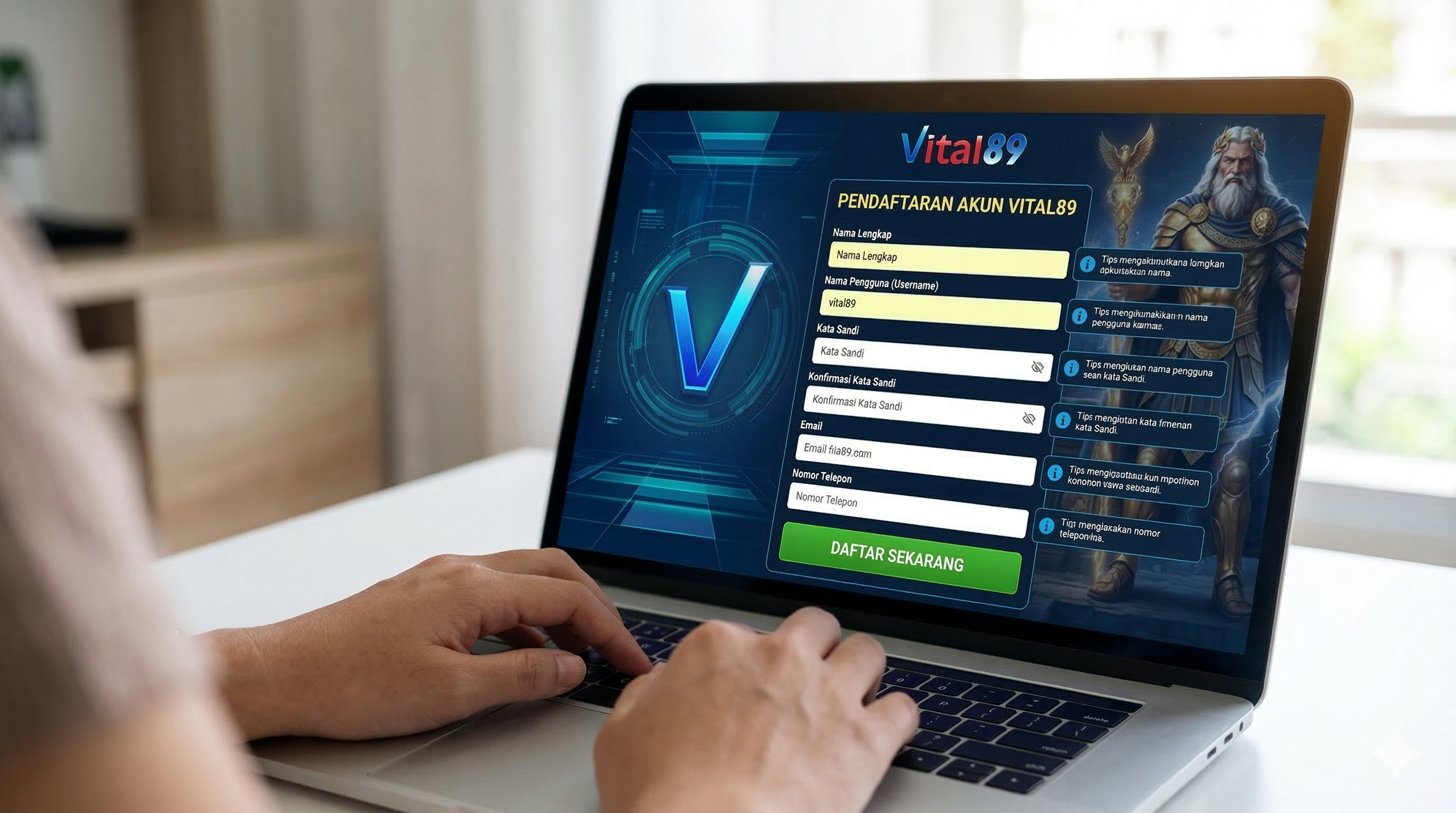 Daftar Vital89 dengan mudah untuk pemula langkah cepat dan aman