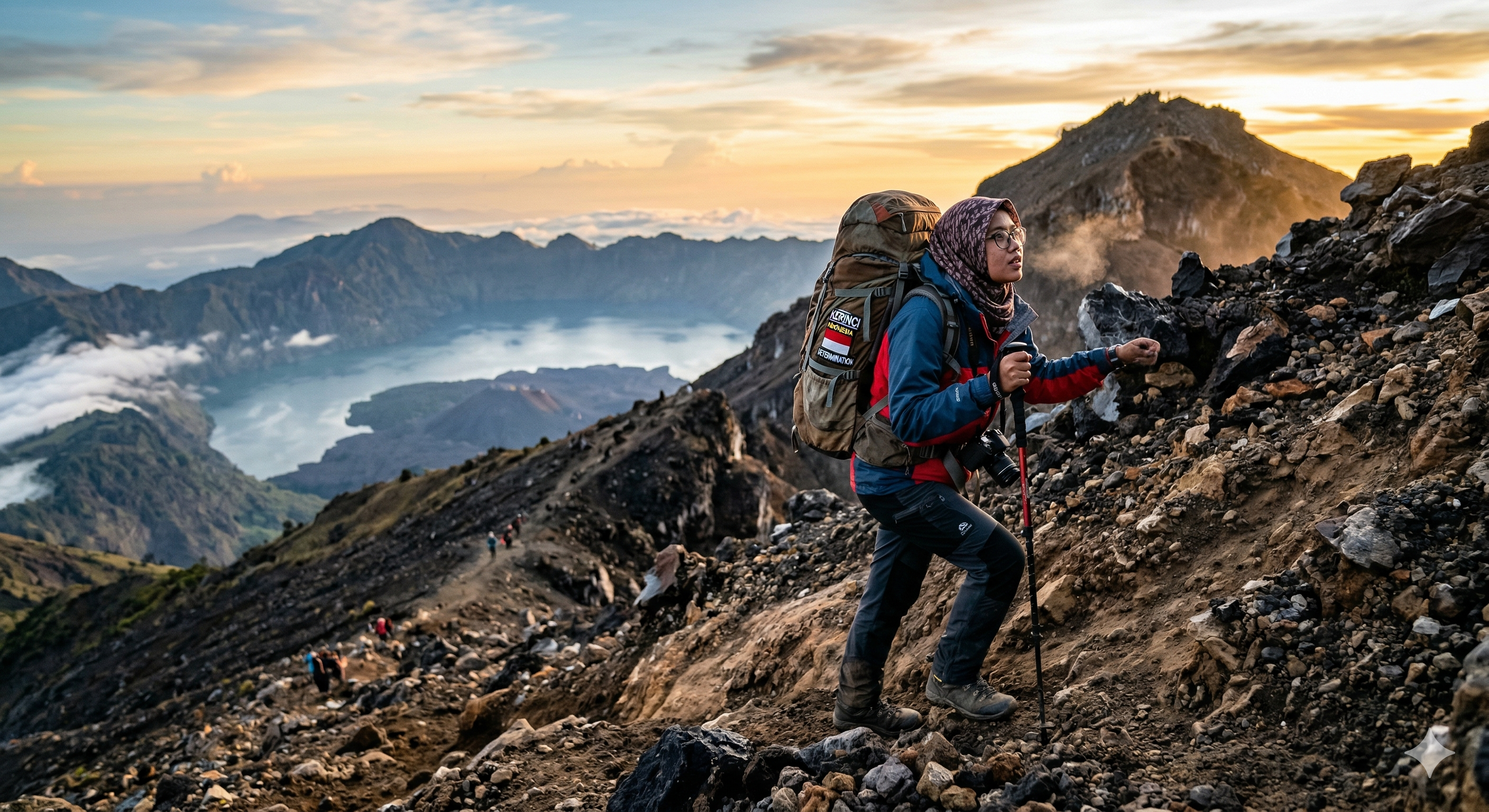 perempuan mendaki gunung kerinci sendirian di hutan